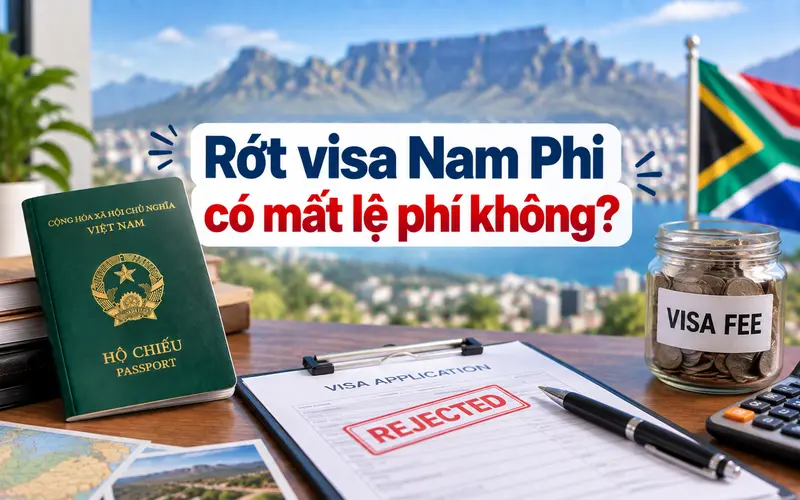 Tìm hiểu rớt visa Nam Phi có mất lại lệ phí không