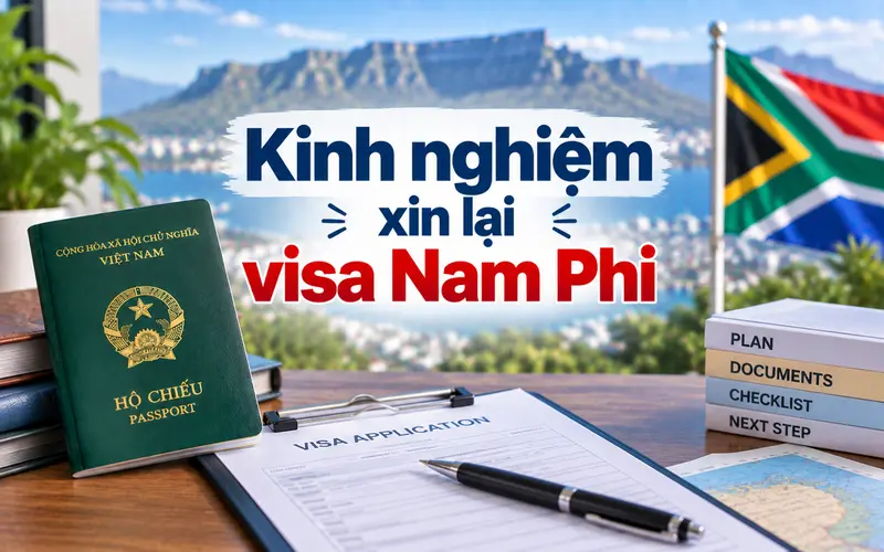Kinh nghiệm xin lại visa Nam Phi hiệu quả