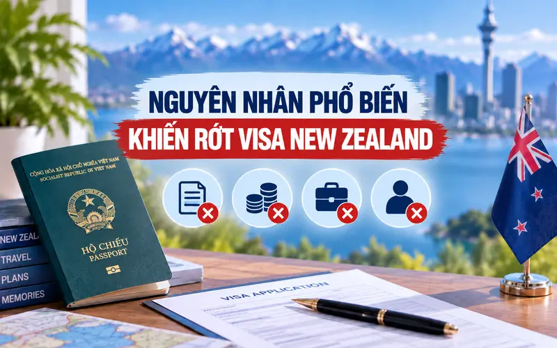 Tìm hiểu nguyên nhân khiến rớt visa New Zealand
