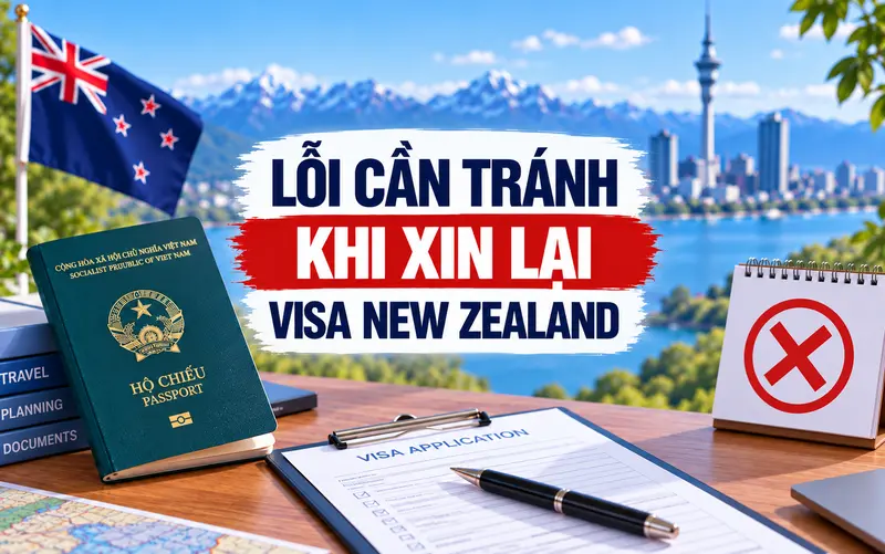 Những lỗi cần tránh khi xin lại visa New Zealand