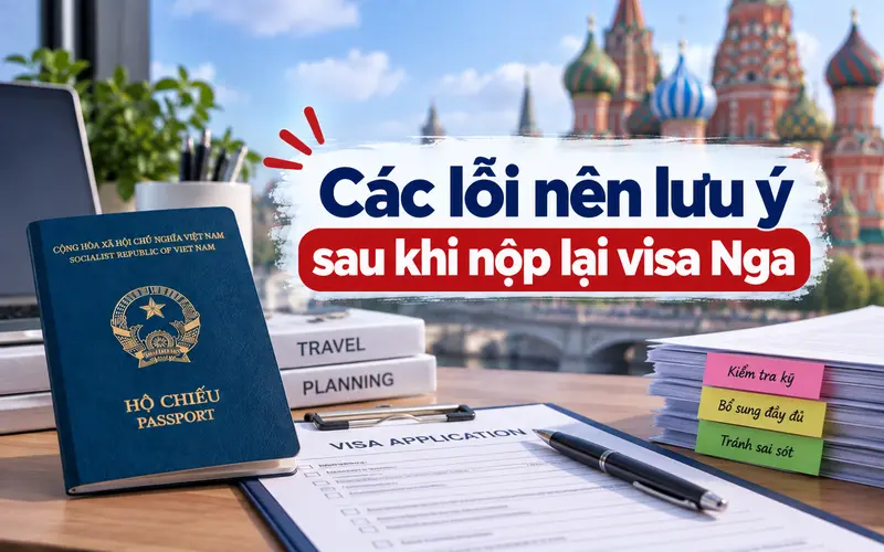 Tìm hiểu những lỗi nên sửa lại sau khi rớt visa Nga