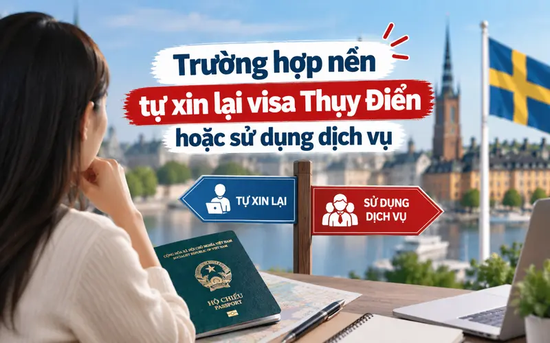 Gợi ý trường hợp nên tự xin lại visa Thụy Điển hoặc sử dụng dịch vụ