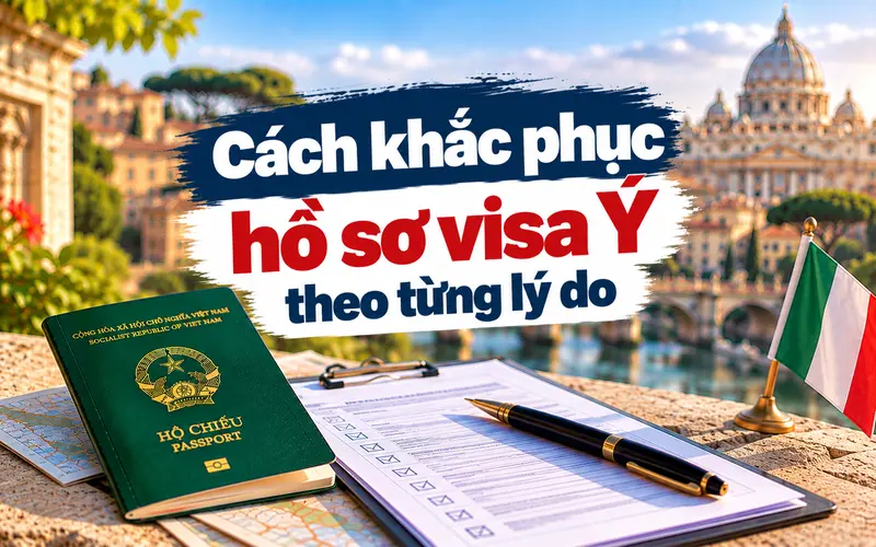 Hướng dẫn cách khắc phục xin lại visa Ý theo từng lý do từ chối