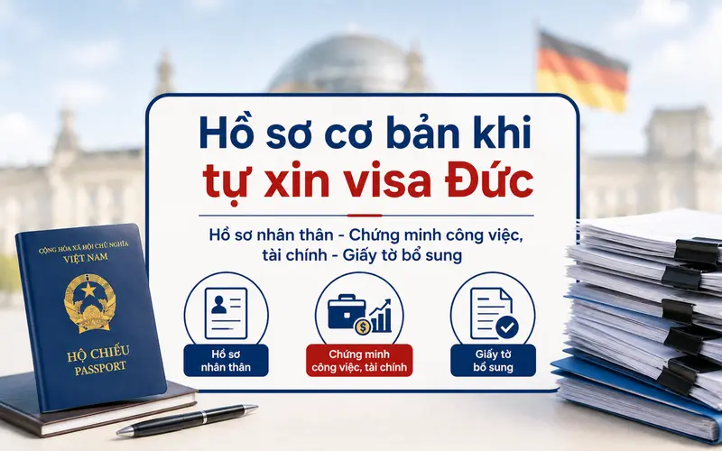 Hồ sơ cần chuẩn bị khi tự xin visa Đức