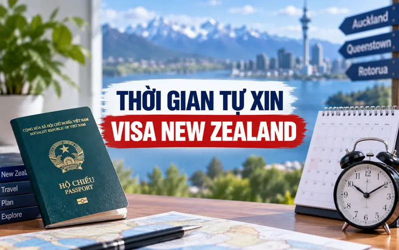 Cập nhật thời gian tự xin visa New Zealand