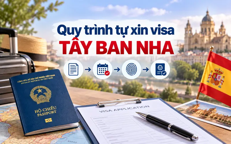 Hướng dẫn các bước tự xin visa Tây Ban Nha