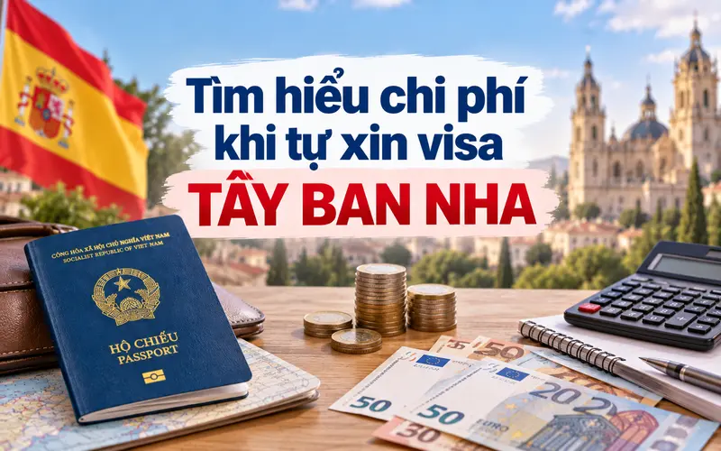 Tìm hiểu chi phí khi tự xin visa Tây Ban Nha
