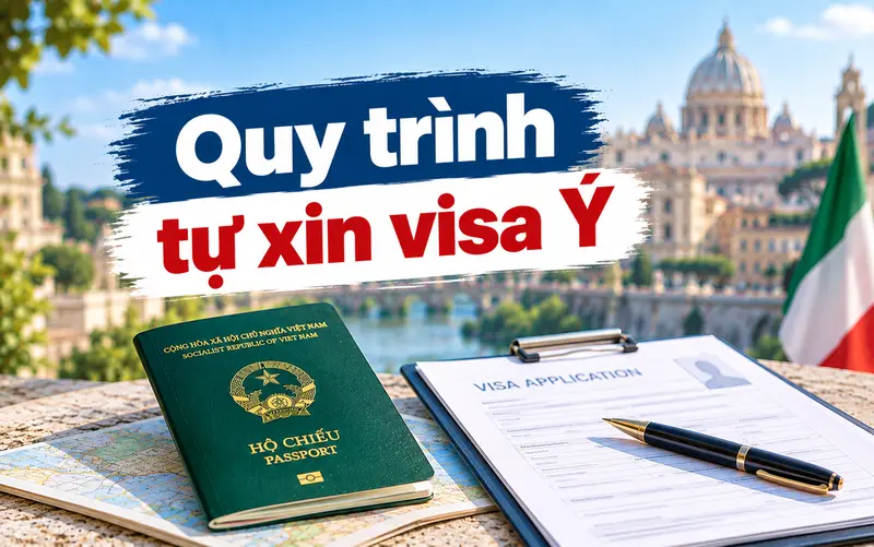 Hướng dẫn các bước tự xin visa Ý