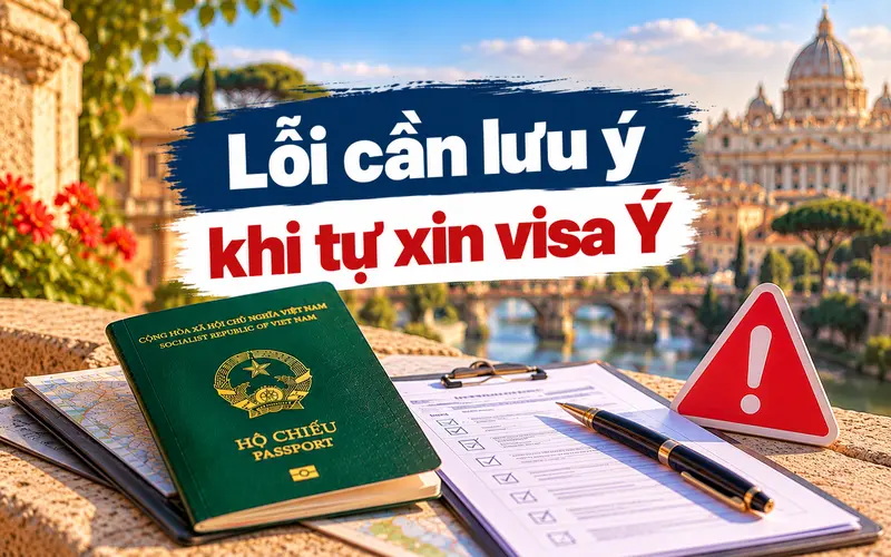 Lỗi thường gặp cần lưu ý khi tự xin visa Ý
