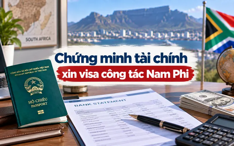 Cách chứng minh tài chính khi xin visa công tác Nam Phi
