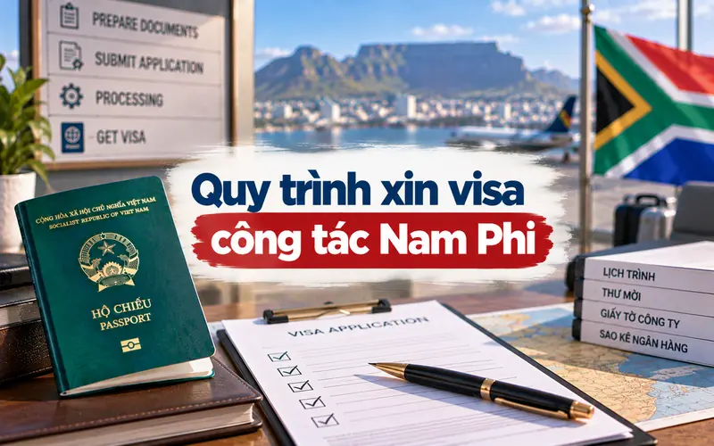 Hướng dẫn các bước xin visa công tác Nam Phi