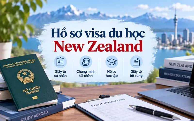 Hồ sơ cần chuẩn bị khi xin visa du học New Zealand
