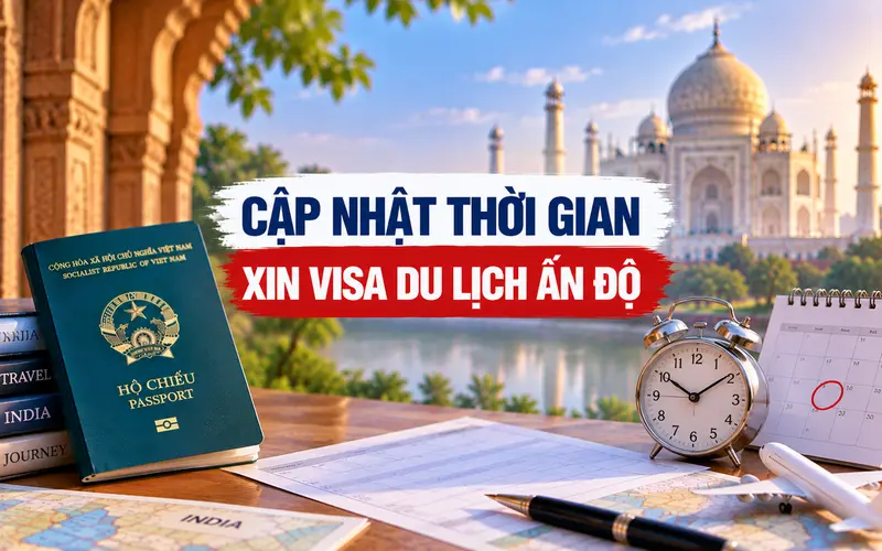 Cập nhật thời gian xin visa Ấn Độ theo từng hình thức