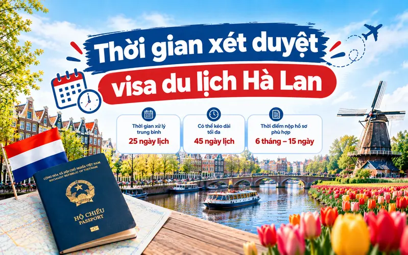 Cập nhật thời gian xét duyệt visa du lịch Hà Lan