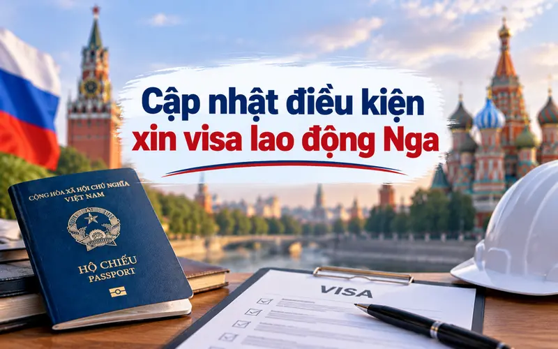 Cập nhật điều kiện khi xin visa lao động Nga
