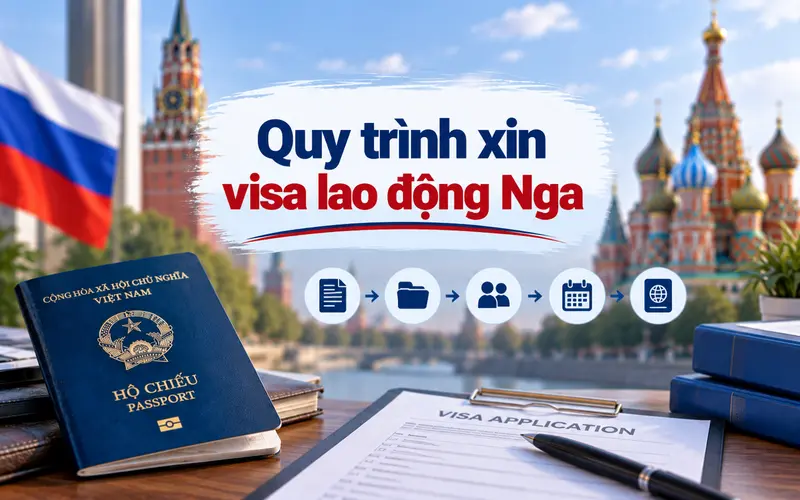 Hướng dẫn các bước xin visa lao động Nga