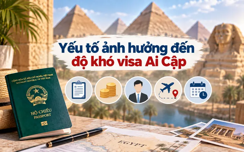 Tìm hiểu các yếu tố ảnh hưởng đến độ khó visa Ai Cập