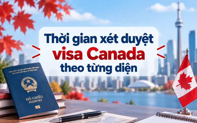 Cập nhật thời gian xét duyệt trung bình từng diện visa Canada