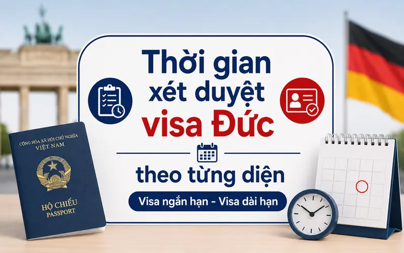 Thời gian xin visa Đức theo từng diện
