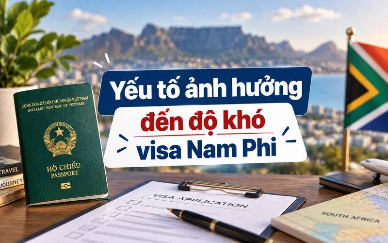 Các yếu tố tác động đến độ khó visa Nam Phi