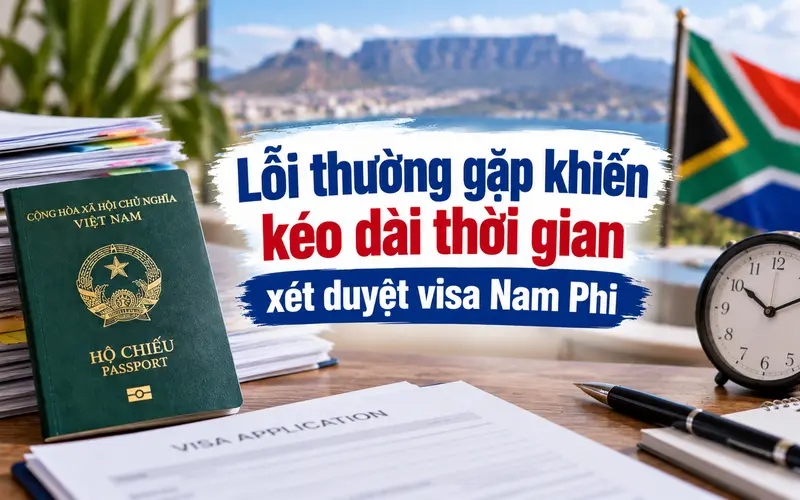 Các lỗi phổ biến khiến kéo dài thời gian xét duyệt visa Nam Phi