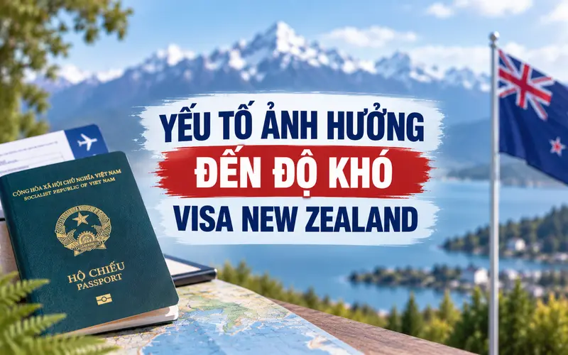 Tìm hiểu yếu tố tác động đến độ khó visa New Zealand