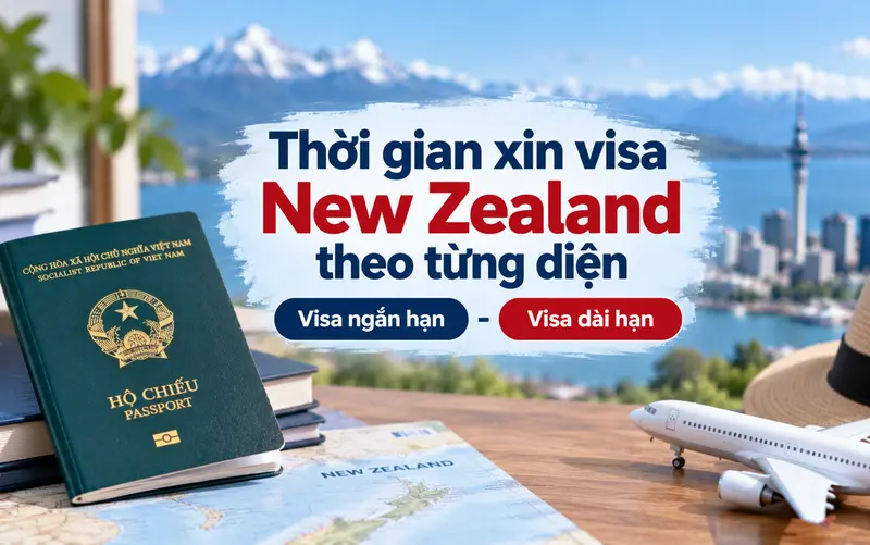 Cập nhật thời gian xin visa New Zealand theo từng mục đích