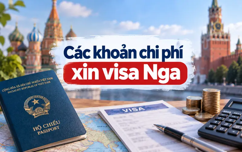 Cập nhật chi phí cần chuẩn bị khi xin visa Nga