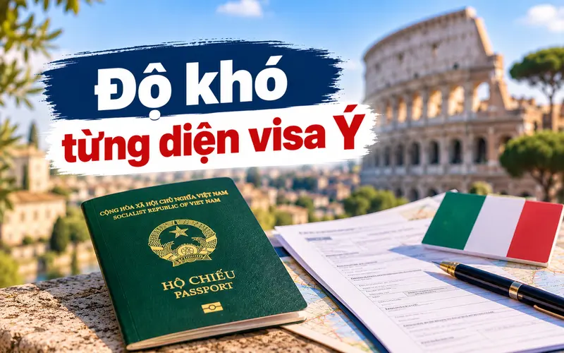 Tìm hiểu độ khó từng diện visa Ý