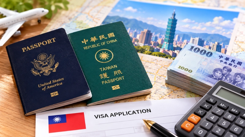Xin visa Đài Loan cần chứng minh bao nhiêu tiền?