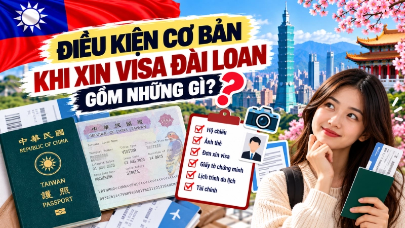 Các yêu cầu cần kiểm tra với Visitor Visa Đài Loan gồm hộ chiếu, mục đích và tài chính