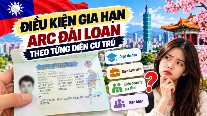 Quy trình gia hạn ARC Đài Loan gồm những bước nào?