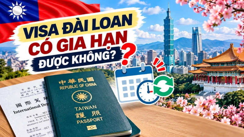 Visa Đài Loan có gia hạn được không?