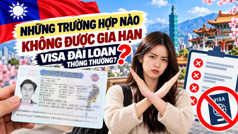 Những trường hợp nào không thuộc diện gia hạn visa Đài Loan thông thường?