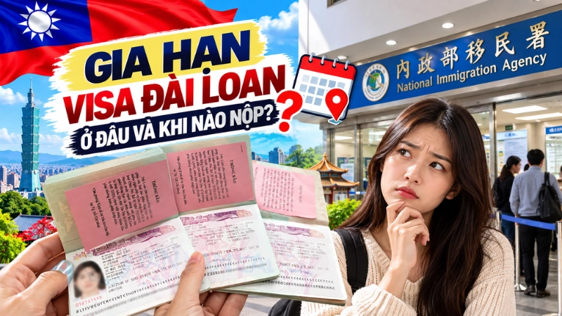 Gia hạn visa Đài Loan ở đâu và khi nào nộp?