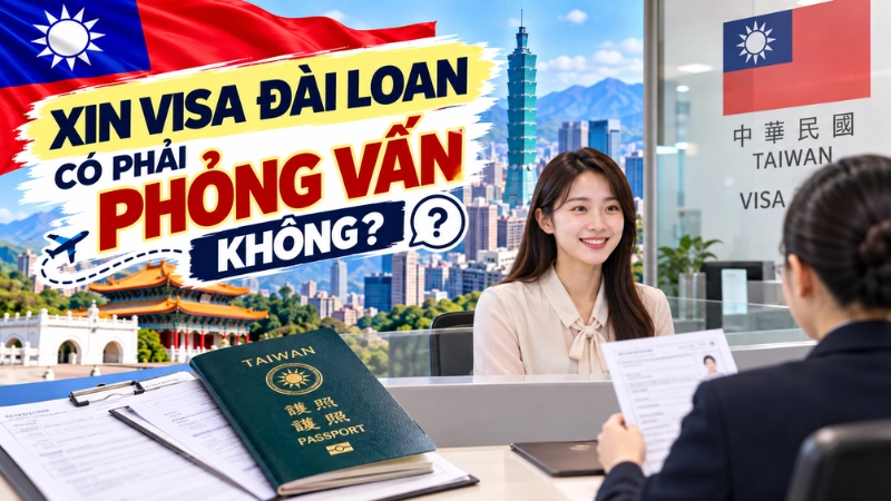 Xin visa Đài Loan có phải phỏng vấn không?