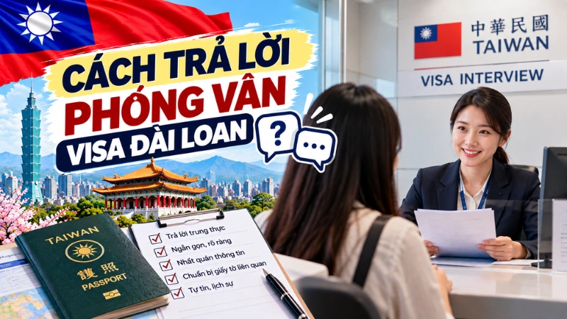 Cách trả lời phỏng vấn visa Đài Loan như thế nào?