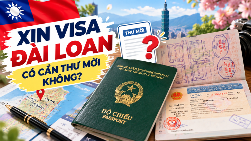 Xin visa Đài Loan có cần thư mời không?