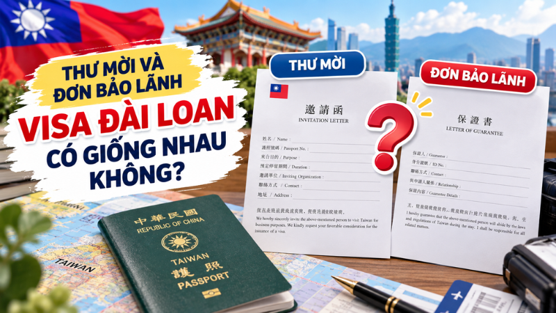 Thư mời và đơn bảo lãnh visa Đài Loan có giống nhau không?