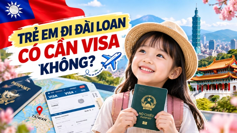 Trẻ em đi Đài Loan có cần visa không?