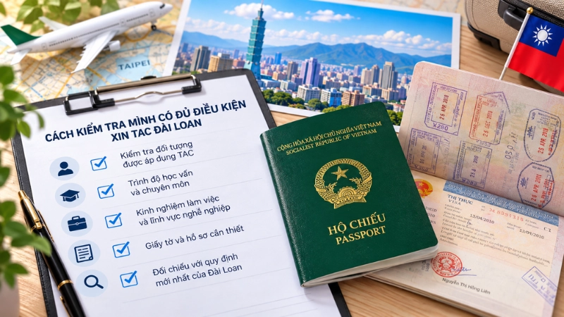 Cách kiểm tra mình có đủ điều kiện xin TAC Đài Loan