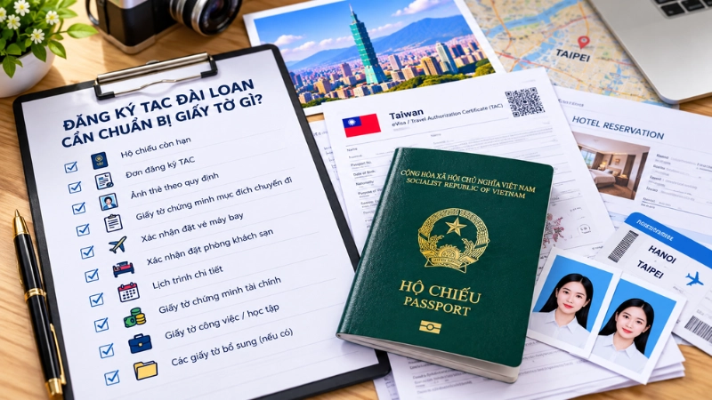 Đăng ký TAC Đài Loan cần chuẩn bị giấy tờ gì?