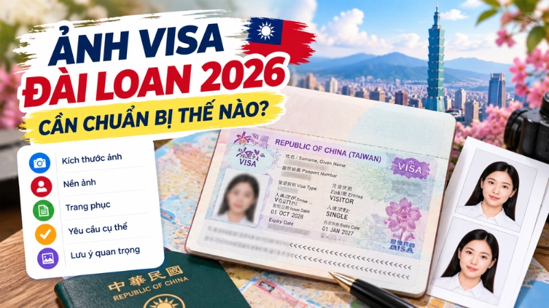 Ảnh visa Đài Loan 2026 cần chuẩn bị thế nào?