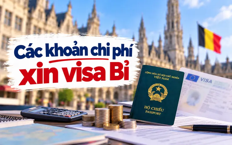 Những khoản chi phí cơ bản khi xin visa Bỉ