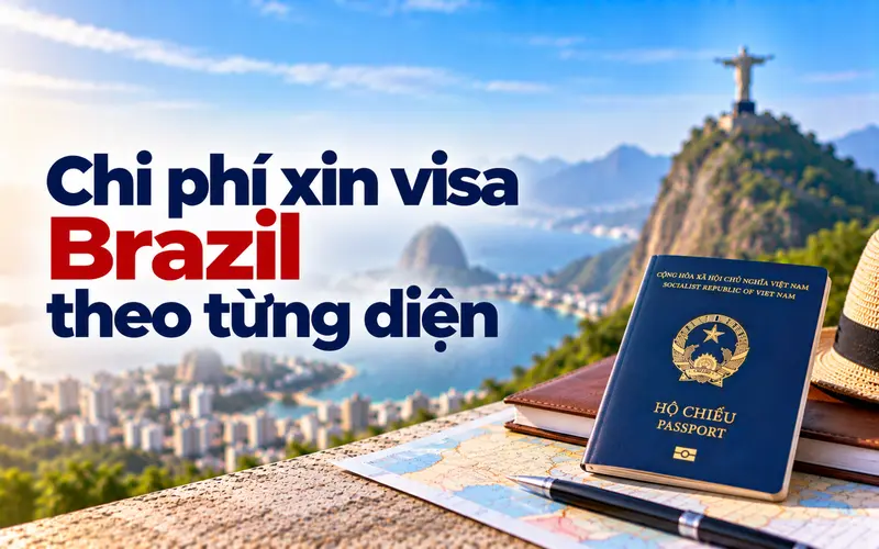 Cập nhật chi phí xin visa Brazil theo từng diện