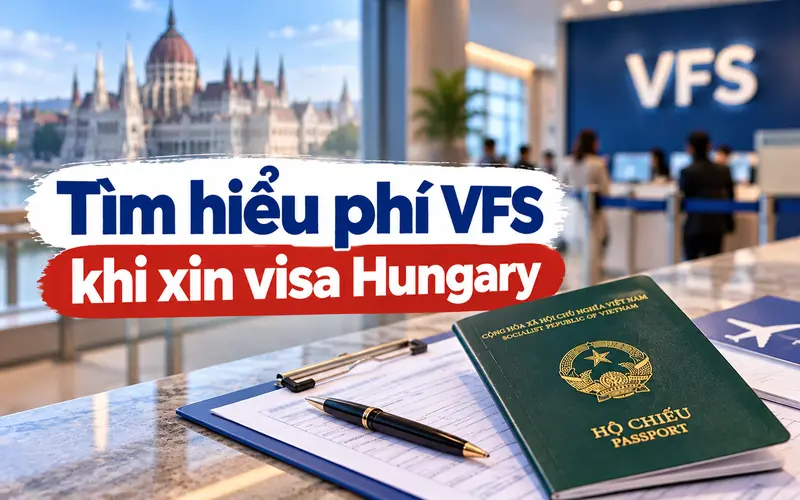 Phí dịch vụ trung tâm VFS khi xin visa Hungary