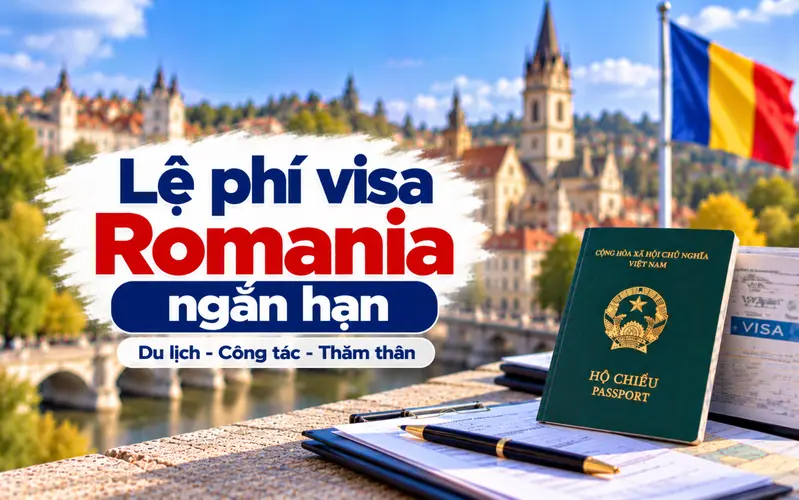Cập nhật lệ phí từng diện visa Romania ngắn hạn