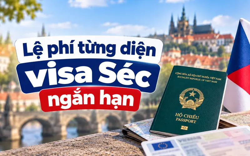 Cập nhật lệ phí visa Séc ngắn hạn