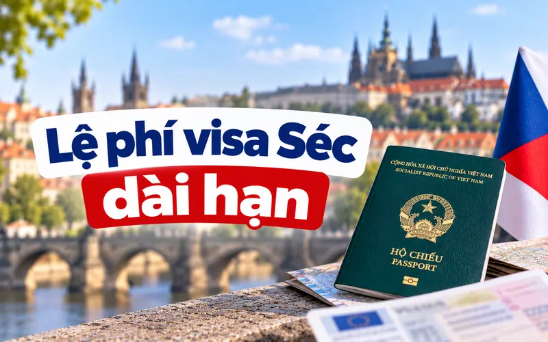 Cập nhật lệ phí visa Séc dài hạn