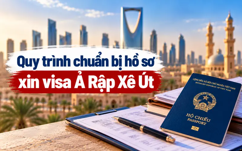 Hướng dẫn các bước chuẩn bị hồ sơ xin visa Ả Rập Xê Út